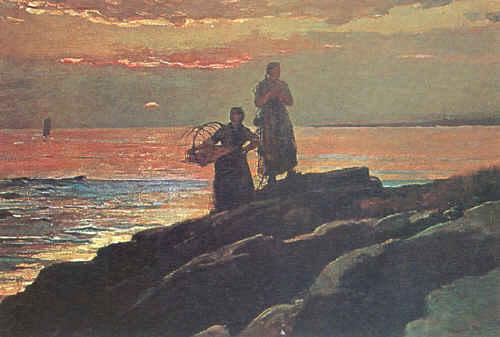 Winslow Homer Sunset, Saco Bay